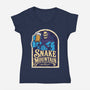 Snake Mountain Brewery-Womens-V-Neck-Tee-CarloJ1956