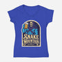 Snake Mountain Brewery-Womens-V-Neck-Tee-CarloJ1956