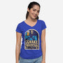 Snake Mountain Brewery-Womens-V-Neck-Tee-CarloJ1956