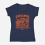 Santa Mira California-Womens-V-Neck-Tee-CarloJ1956