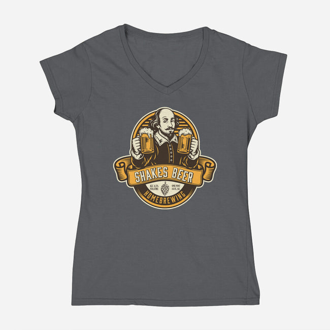 Shakes Beer-Womens-V-Neck-Tee-CarloJ1956