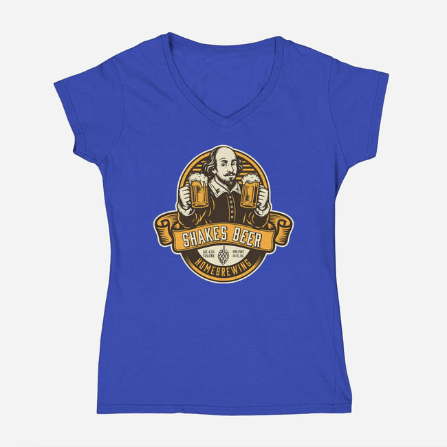 Shakes Beer-Womens-V-Neck-Tee-CarloJ1956