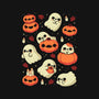 Cute Ghost With Halloween Pumpkin-Unisex-Basic-Tank-xMorfina
