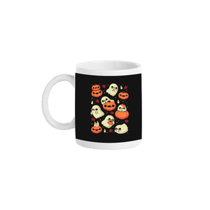 Cute Ghost With Halloween Pumpkin