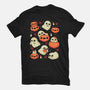 Cute Ghost With Halloween Pumpkin-Unisex-Basic-Tee-xMorfina