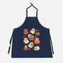 Cute Ghost With Halloween Pumpkin-Unisex-Kitchen-Apron-xMorfina