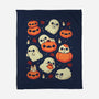 Cute Ghost With Halloween Pumpkin-None-Fleece-Blanket-xMorfina