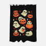 Cute Ghost With Halloween Pumpkin-None-Polyester-Shower Curtain-xMorfina