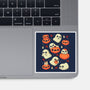 Cute Ghost With Halloween Pumpkin-None-Glossy-Sticker-xMorfina