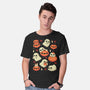 Cute Ghost With Halloween Pumpkin-Mens-Basic-Tee-xMorfina