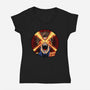 Eye Of Destruction-Womens-V-Neck-Tee-spoilerinc