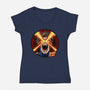 Eye Of Destruction-Womens-V-Neck-Tee-spoilerinc