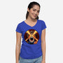 Eye Of Destruction-Womens-V-Neck-Tee-spoilerinc