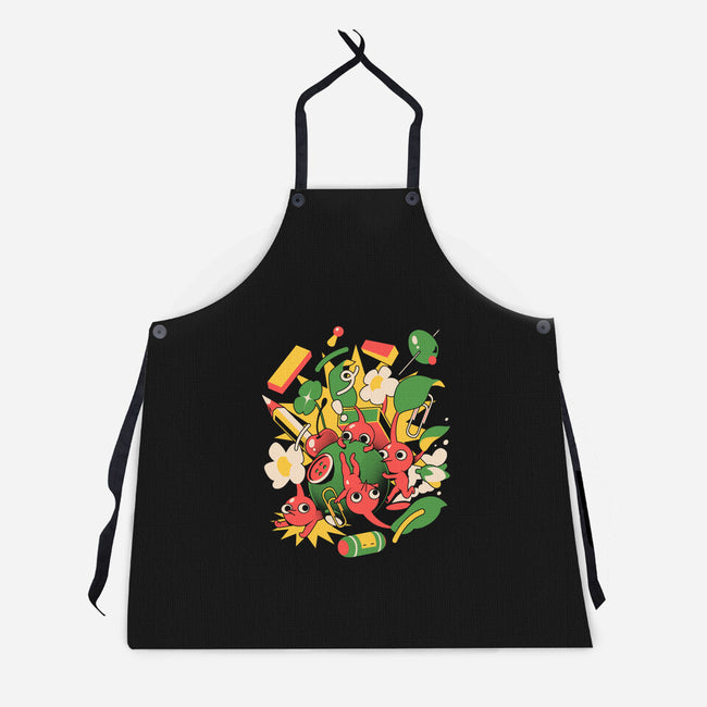 Tiny Creatures-Unisex-Kitchen-Apron-ilustrata