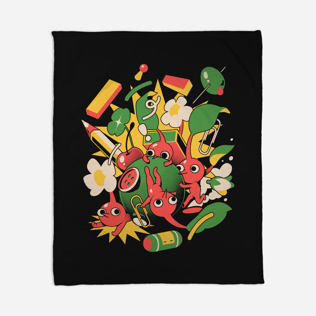 Tiny Creatures-None-Fleece-Blanket-ilustrata