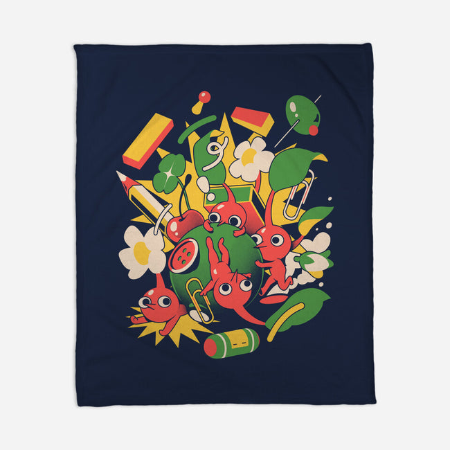 Tiny Creatures-None-Fleece-Blanket-ilustrata