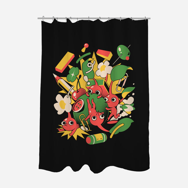 Tiny Creatures-None-Polyester-Shower Curtain-ilustrata