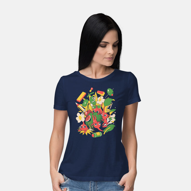 Tiny Creatures-Womens-Basic-Tee-ilustrata