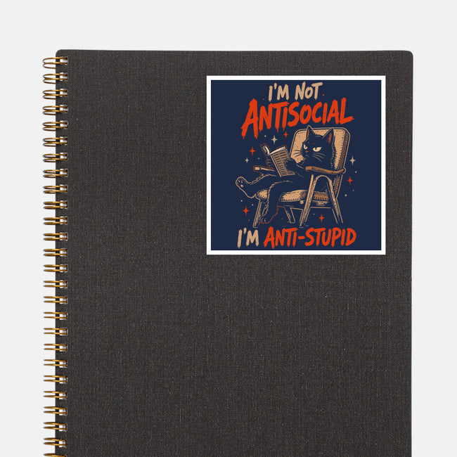 I'm Not Antisocial I'm Antistupid-None-Glossy-Sticker-Diego Gurgell