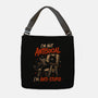 I'm Not Antisocial I'm Antistupid-None-Adjustable Tote-Bag-Diego Gurgell
