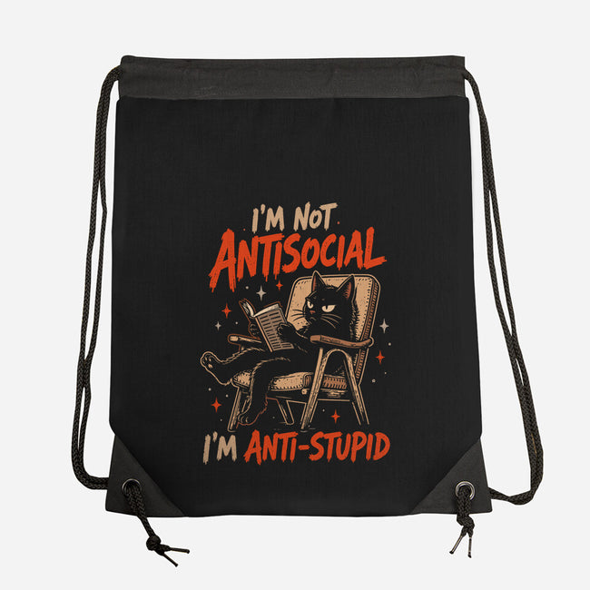 I'm Not Antisocial I'm Antistupid-None-Drawstring-Bag-Diego Gurgell