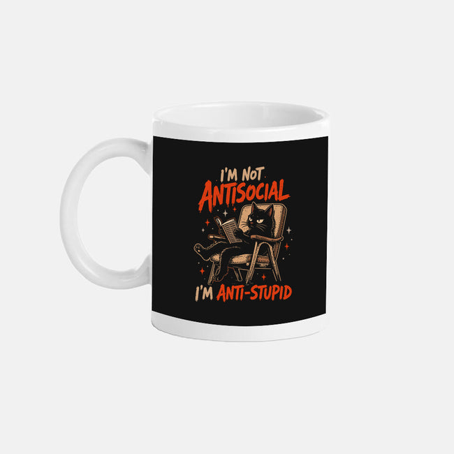 I'm Not Antisocial I'm Antistupid-None-Mug-Drinkware-Diego Gurgell