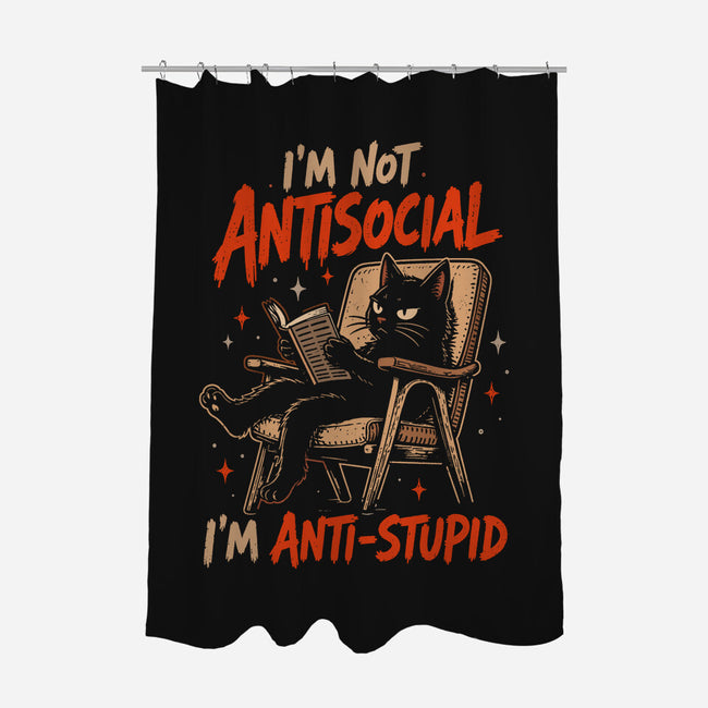 I'm Not Antisocial I'm Antistupid-None-Polyester-Shower Curtain-Diego Gurgell