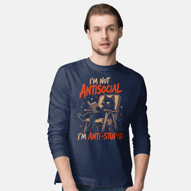 I'm Not Antisocial I'm Antistupid-Mens-Long Sleeved-Tee-Diego Gurgell