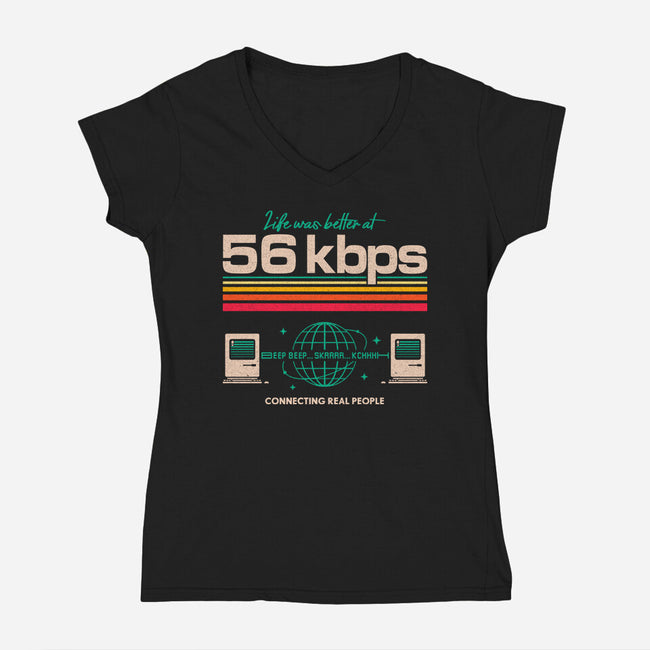 Connecting Real People-Womens-V-Neck-Tee-Tronyx79