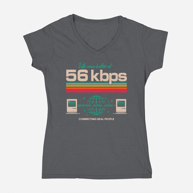 Connecting Real People-Womens-V-Neck-Tee-Tronyx79
