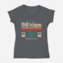 Connecting Real People-Womens-V-Neck-Tee-Tronyx79