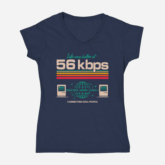 Connecting Real People-Womens-V-Neck-Tee-Tronyx79