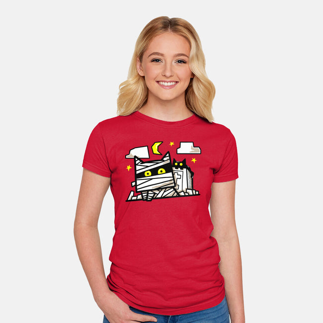 Cat Mummy-Womens-Fitted-Tee-bloomgrace28