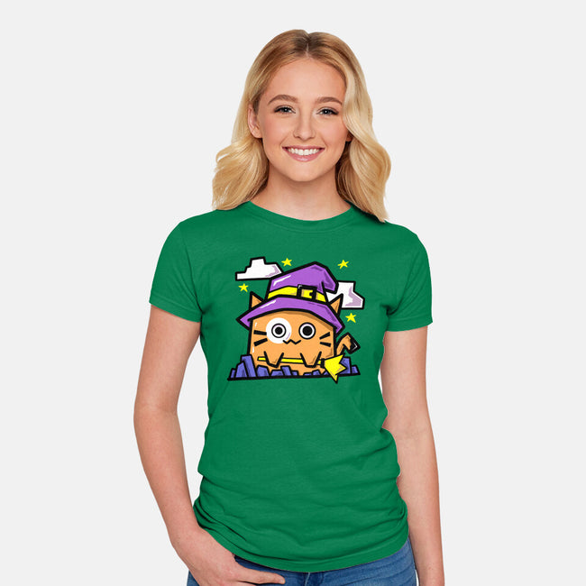 Witch Kitty-Womens-Fitted-Tee-bloomgrace28