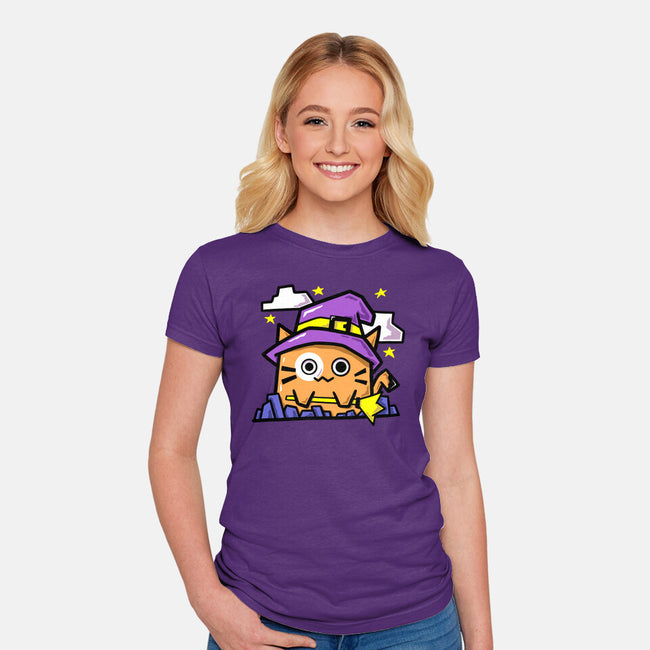 Witch Kitty-Womens-Fitted-Tee-bloomgrace28