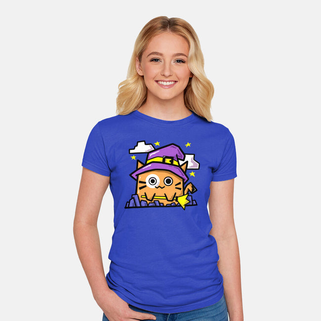 Witch Kitty-Womens-Fitted-Tee-bloomgrace28