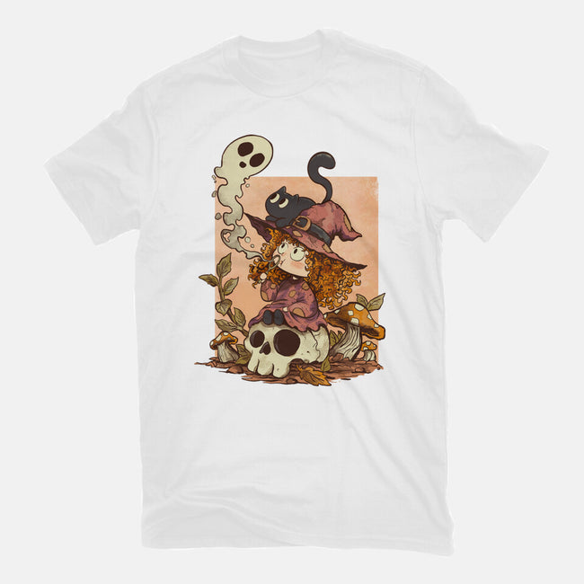 Boo Bubble Witch-Womens-Fitted-Tee-fanfabio