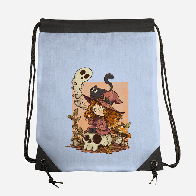 Boo Bubble Witch-None-Drawstring-Bag-fanfabio