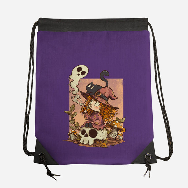 Boo Bubble Witch-None-Drawstring-Bag-fanfabio