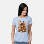 Boo Bubble Witch-Womens-Basic-Tee-fanfabio