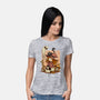 Boo Bubble Witch-Womens-Basic-Tee-fanfabio