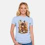 Boo Bubble Witch-Womens-Fitted-Tee-fanfabio
