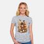 Boo Bubble Witch-Womens-Fitted-Tee-fanfabio