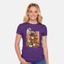 Boo Bubble Witch-Womens-Fitted-Tee-fanfabio