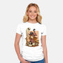 Boo Bubble Witch-Womens-Fitted-Tee-fanfabio
