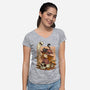 Boo Bubble Witch-Womens-V-Neck-Tee-fanfabio