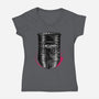 But A Scratch Helmet-Womens-V-Neck-Tee-rocketman_art