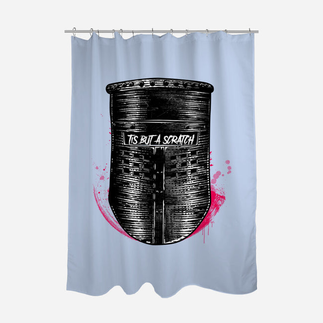 But A Scratch Helmet-None-Polyester-Shower Curtain-rocketman_art