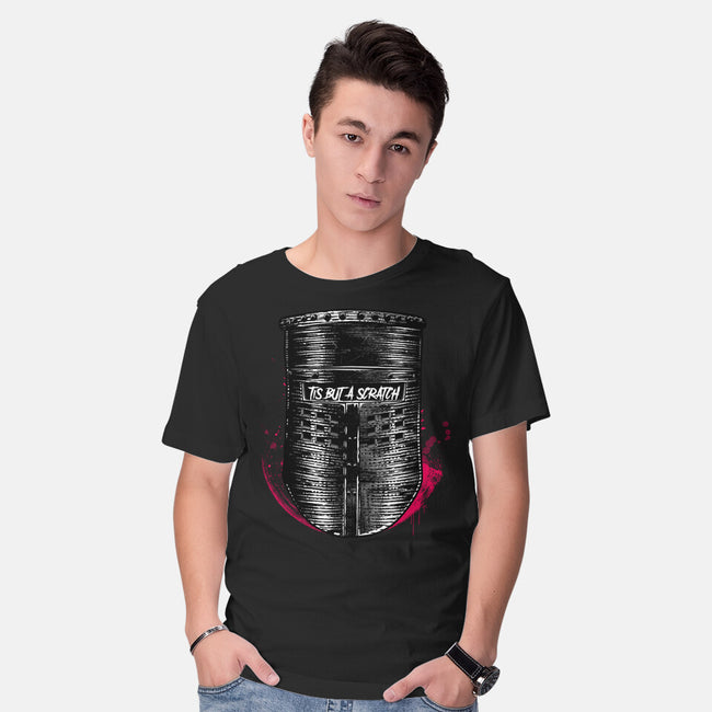 But A Scratch Helmet-Mens-Basic-Tee-rocketman_art