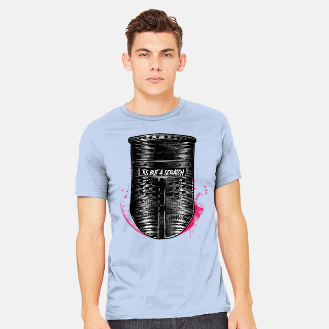 But A Scratch Helmet-Mens-Heavyweight-Tee-rocketman_art